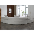 Arrived Oversized Combination Sofa,Curved Sofa,Upholstered 4 Seater Couch For Living Room, Modern Modular 3 Piece Free Combination, Semicircular Modular Sofaboucle, Gray Gray Polyester Primary Living Space Soft Tight Back Modern Square Arms Foam