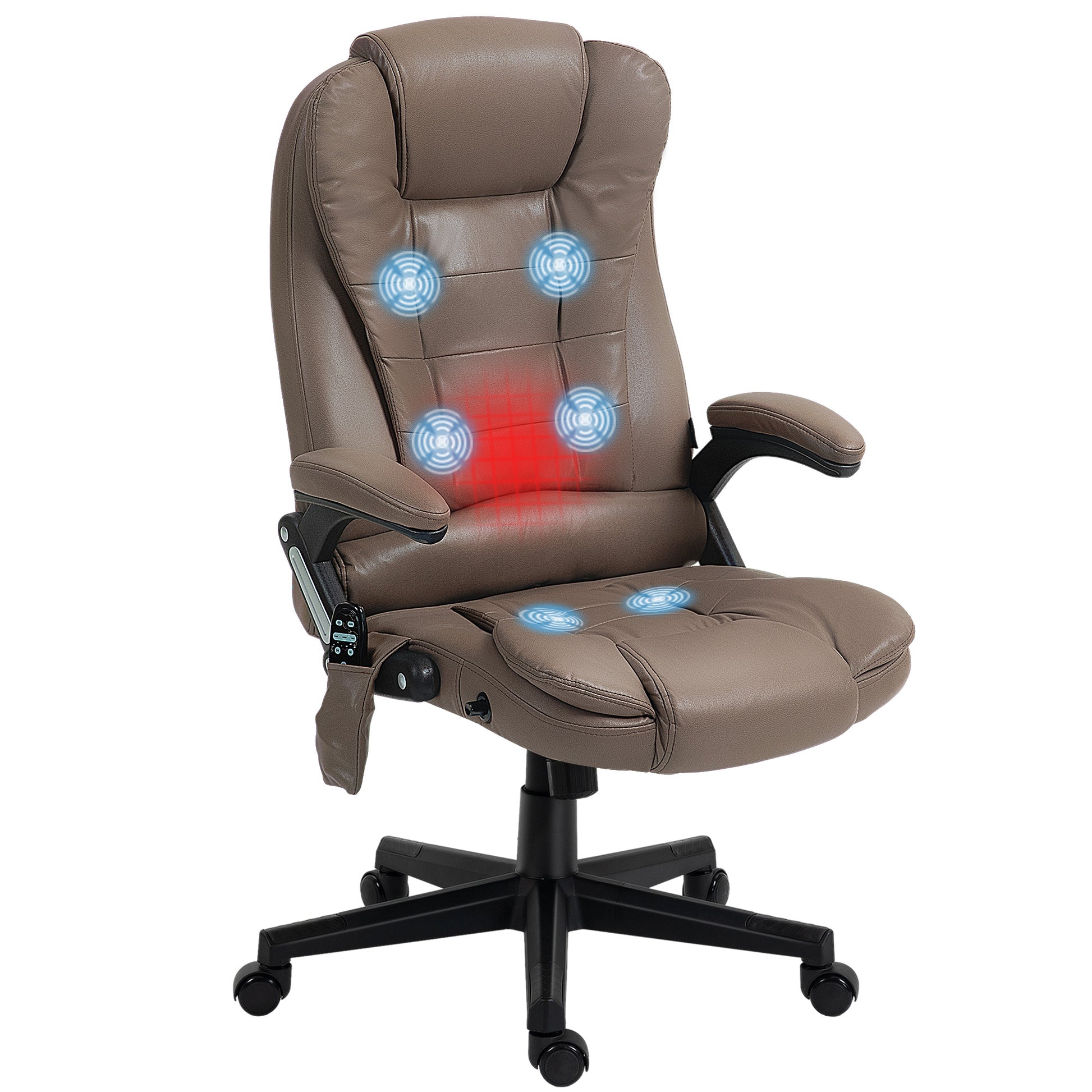 Homcom 6 Point Vibrating Massage Office Chair With Heat, Microfiber Hi Homcom 6 Point Vibrating Massage Office Chair With Heat, Microfiber Hi