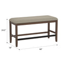 Sonnet Brown Gathering Height Bench Brown Foam Solid Wood
