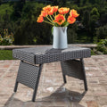 Salem Pe Wicker Snack Table Grey Rattan
