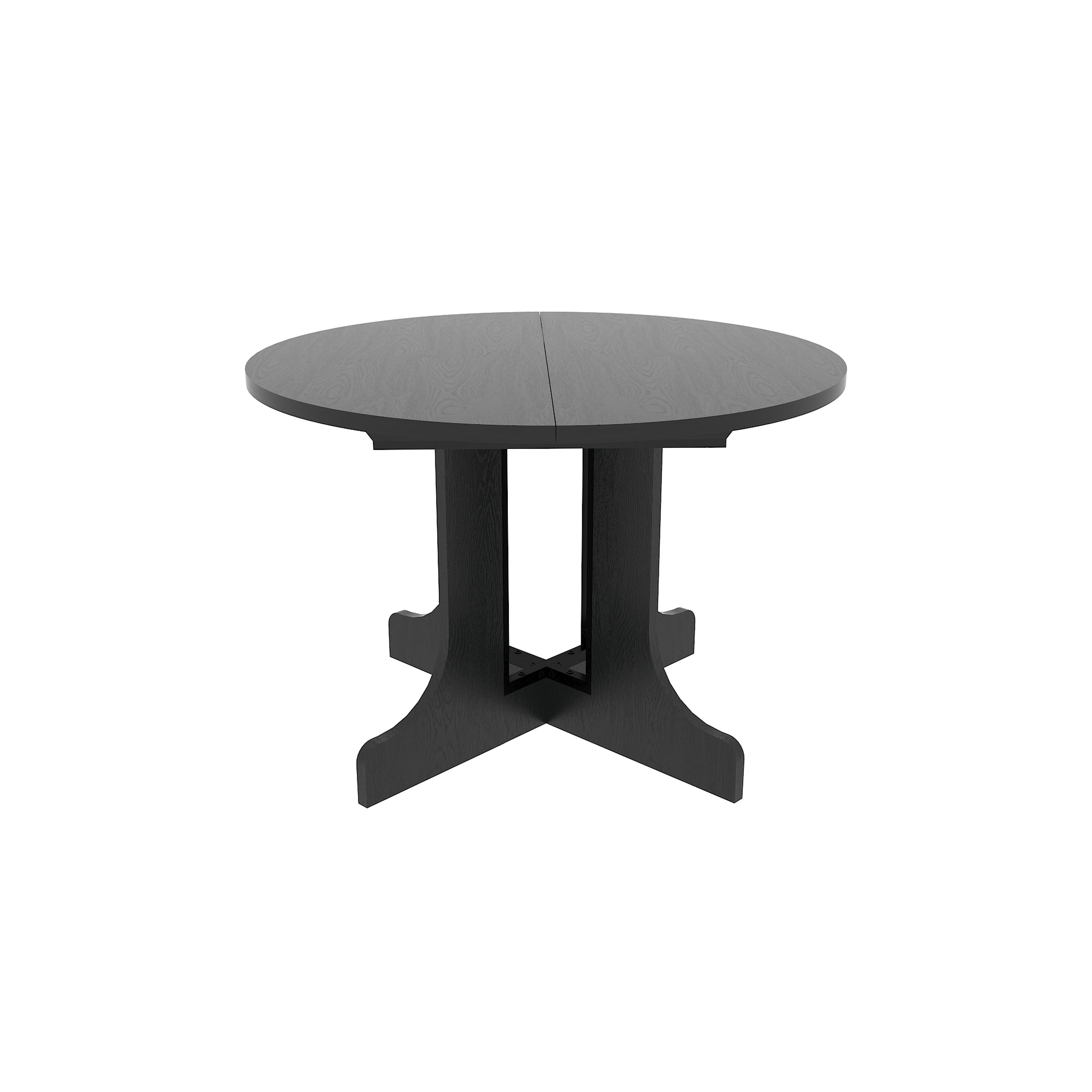 Dining Table For Farmhouse Kitchen 59X43 Inch Expandable Oval Table Top With Removable Leaf Trestle X Shaped Base Black Black Seats 6 Dining Room Floor Mount Round Kitchen & Dining Tables Laminated