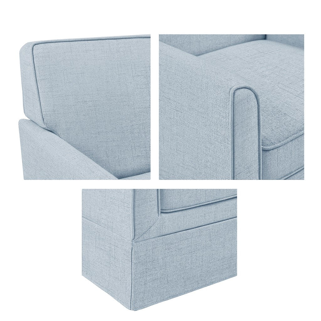 Slipcover Accent Armchair Light Blue Upholstered