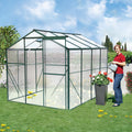 Polycarbonate Greenhouse,6'X 8' Heavy Duty Walk In Plant Garden Greenhouse For Backyard Outdoor Green Aluminum