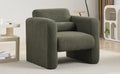 Modern Accent Chair Lambskin Sherpa Fabric Upholstered Comfy Reading Arm Chair Soft Padded Armchair With Back And Pillow For Living Room Bedroom Reception Waiting Room Office,Seaweed Green Seaweed Green Primary Living Space Upholstered