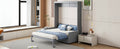 Full Size Murphy Bed Wall Bed With Cushion,Gray Full Gray Mdf Lvl