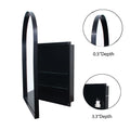 24X36 Inch Arched Recessed Medicine Cabinet, Metal Framed Bathroom Wall Cabinet With Mirror And Adjustable Shelves, Wall Mirror With Storage For Bathroom, Matte Black Matte Black 2 Adjustable Shelves Bathroom Wall Mounted Metal