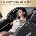 Full Body Massage Chair, Full Body Zero Gravity With 3D Massage Mechanism, 6 Auto Massage Mode, Waist And Calf Heater, Foot Roller, Bluetooth Speaker Black Black Power Remote Metal Primary Living Space Medium Duty Luxury,Modern Push Button Polyurethane