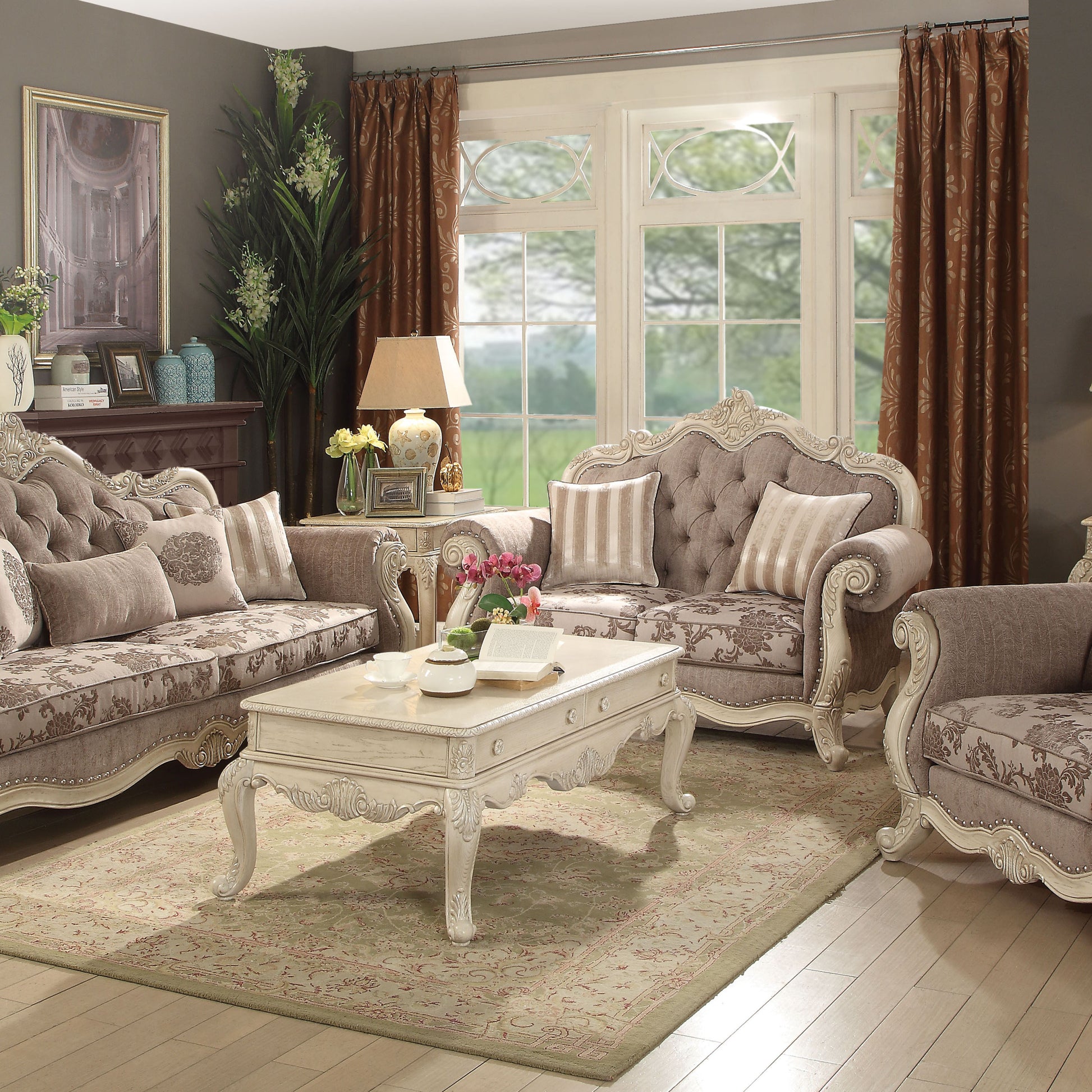 Antique White End Table With Bottom Shelf White Primary Living Space Drawers Rectangular Mdf