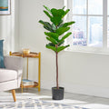 120Cm Artificial Fiddle Leaf Fig Tree Green Iron Plastic