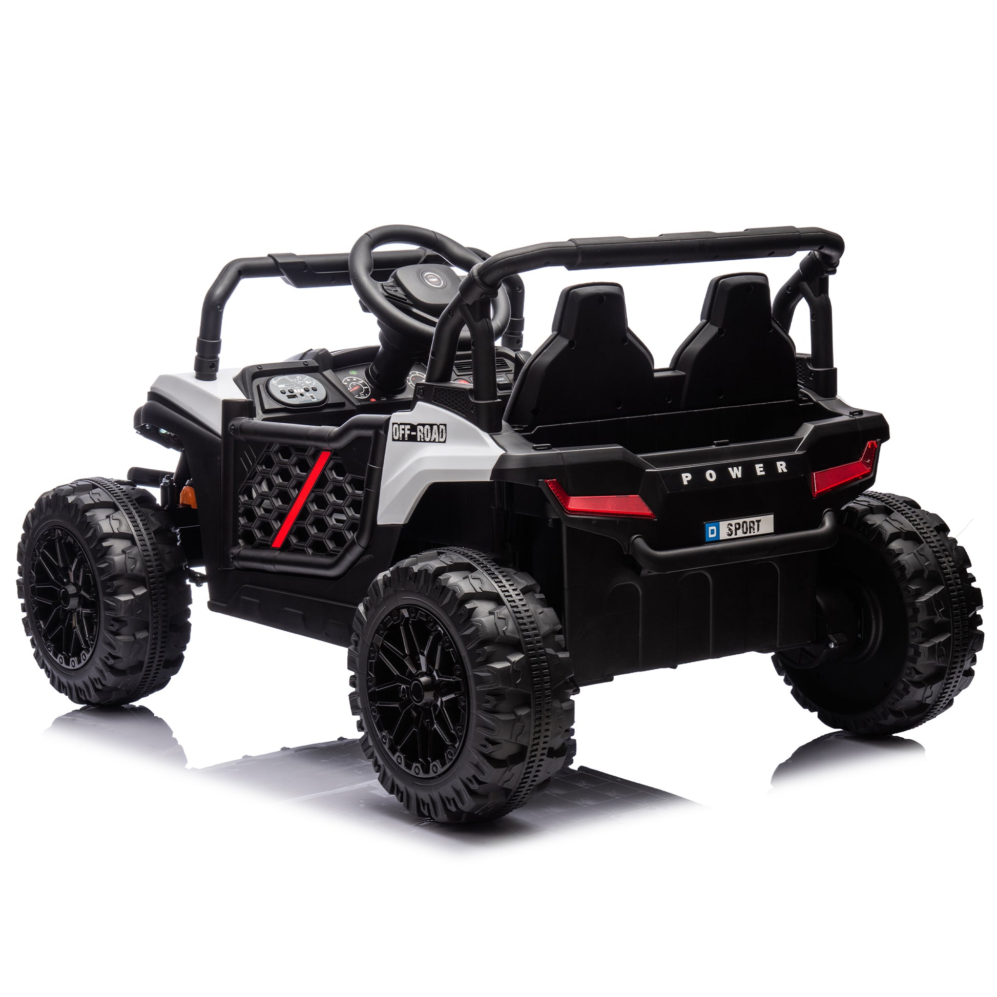 24V Kids Ride On Utv,Electric Toy For Kids W Parents Remote Control,Four Wheel Suspension,Low Start,Adjustable Speed,Multimedia Player,Early Education,Bluetooth,Rear Storage Space For Kids Aged 3 .