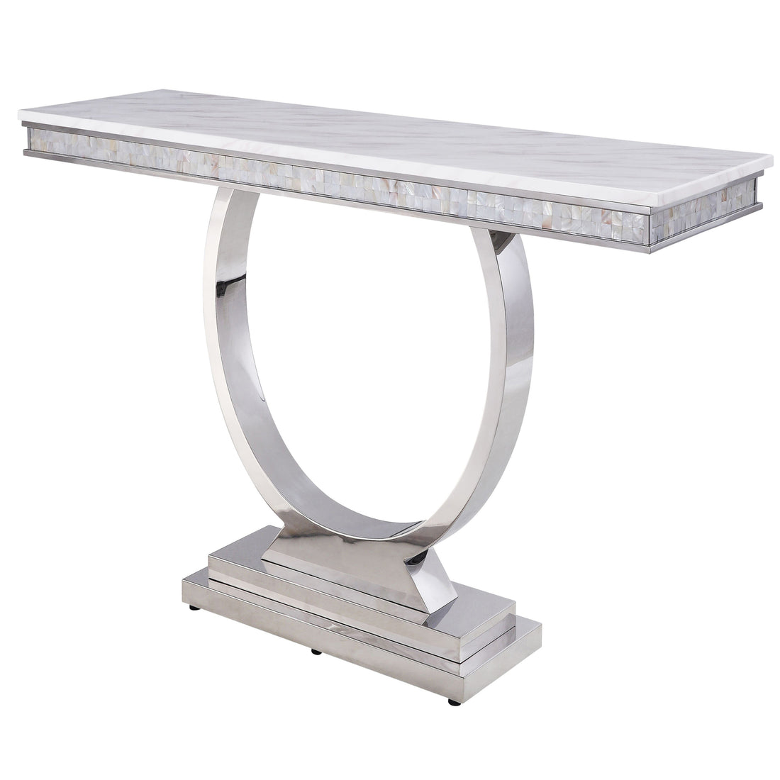 White And Silver Sofa Table White Silver Contemporary Square Artificial Marble