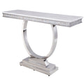 White And Silver Sofa Table White Silver Contemporary Square Artificial Marble