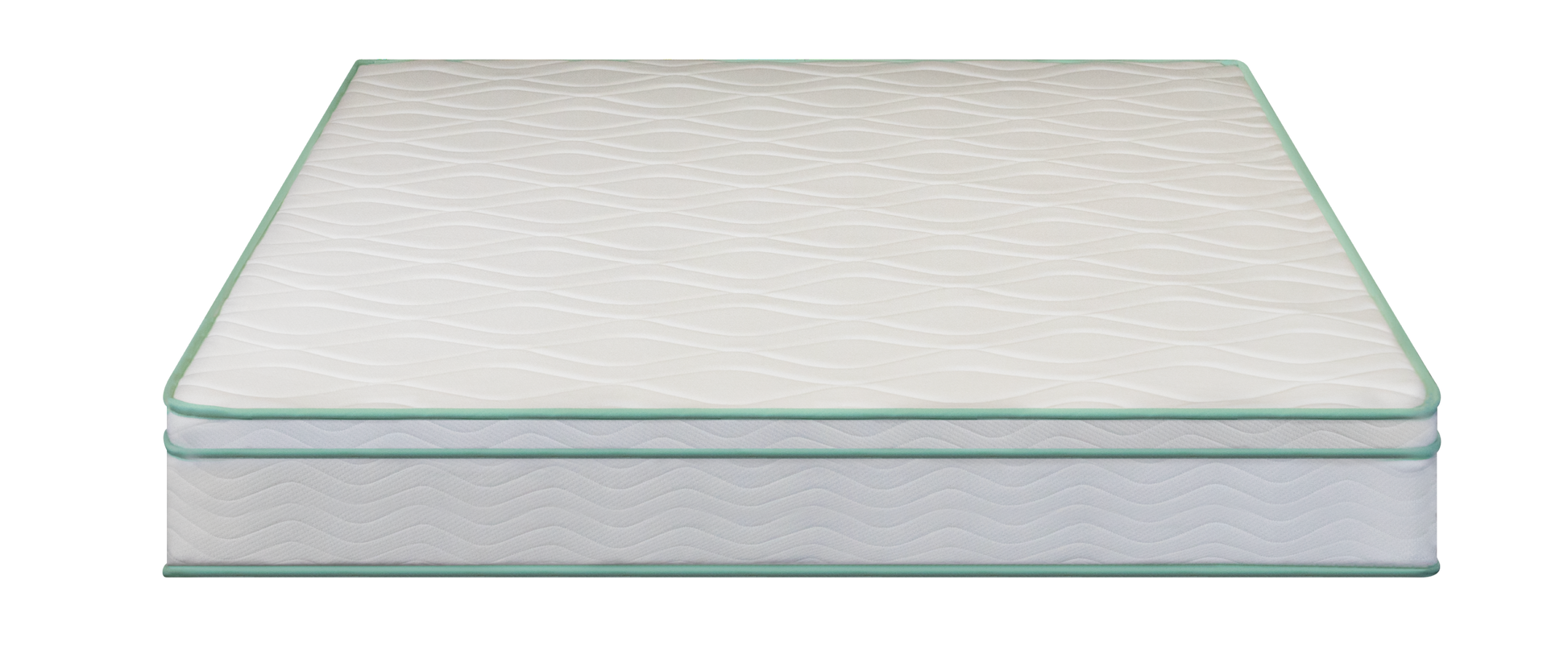 Twin Size 8" Medium Cool Gel Memory Foam Innerspring Hybrid Mattress White Green Foam Spring Twin