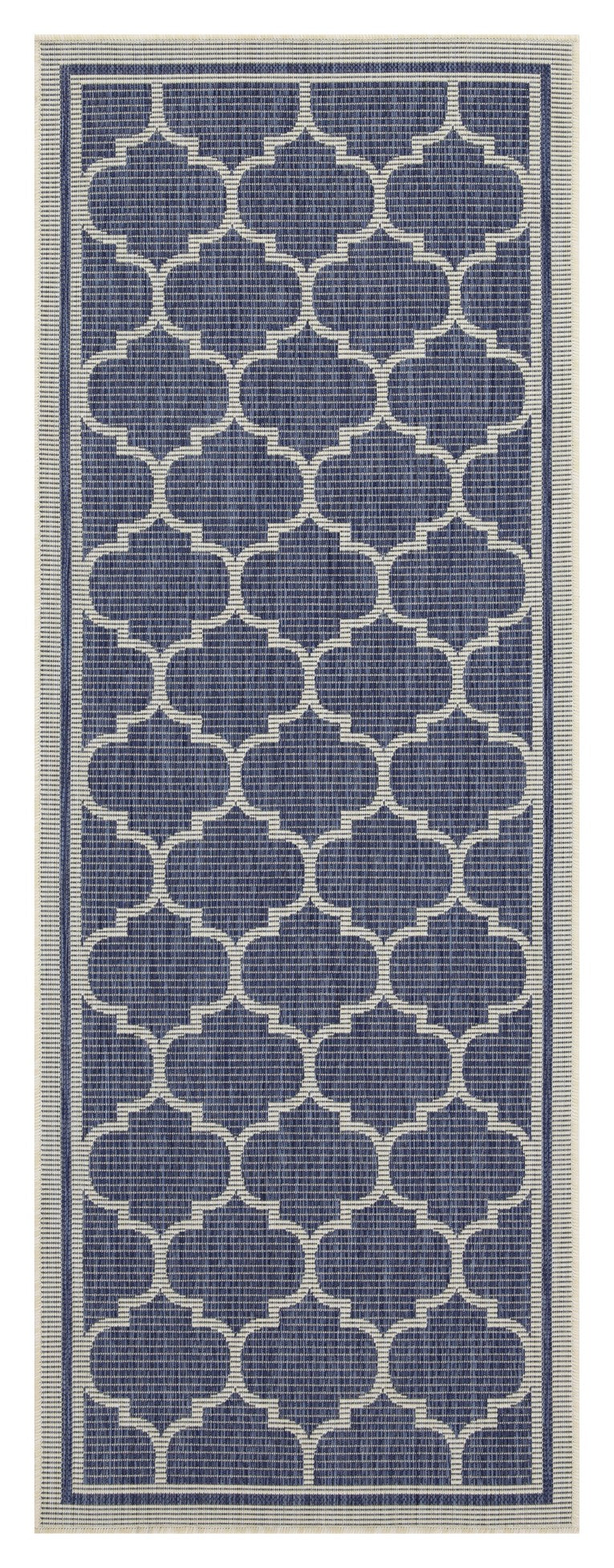 Sunshine Gc Har2004 Blue 2 Ft. 7 In. X 7 Ft. 3 In. Indoor Outdoor Area Rug Blue Polyester Polypropylene