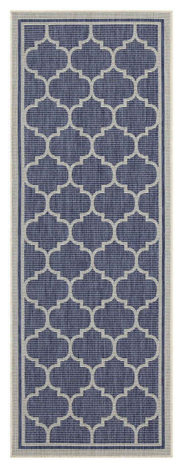 Sunshine Gc Har2004 Blue 2 Ft. 7 In. X 7 Ft. 3 In. Indoor Outdoor Area Rug Blue Polyester Polypropylene