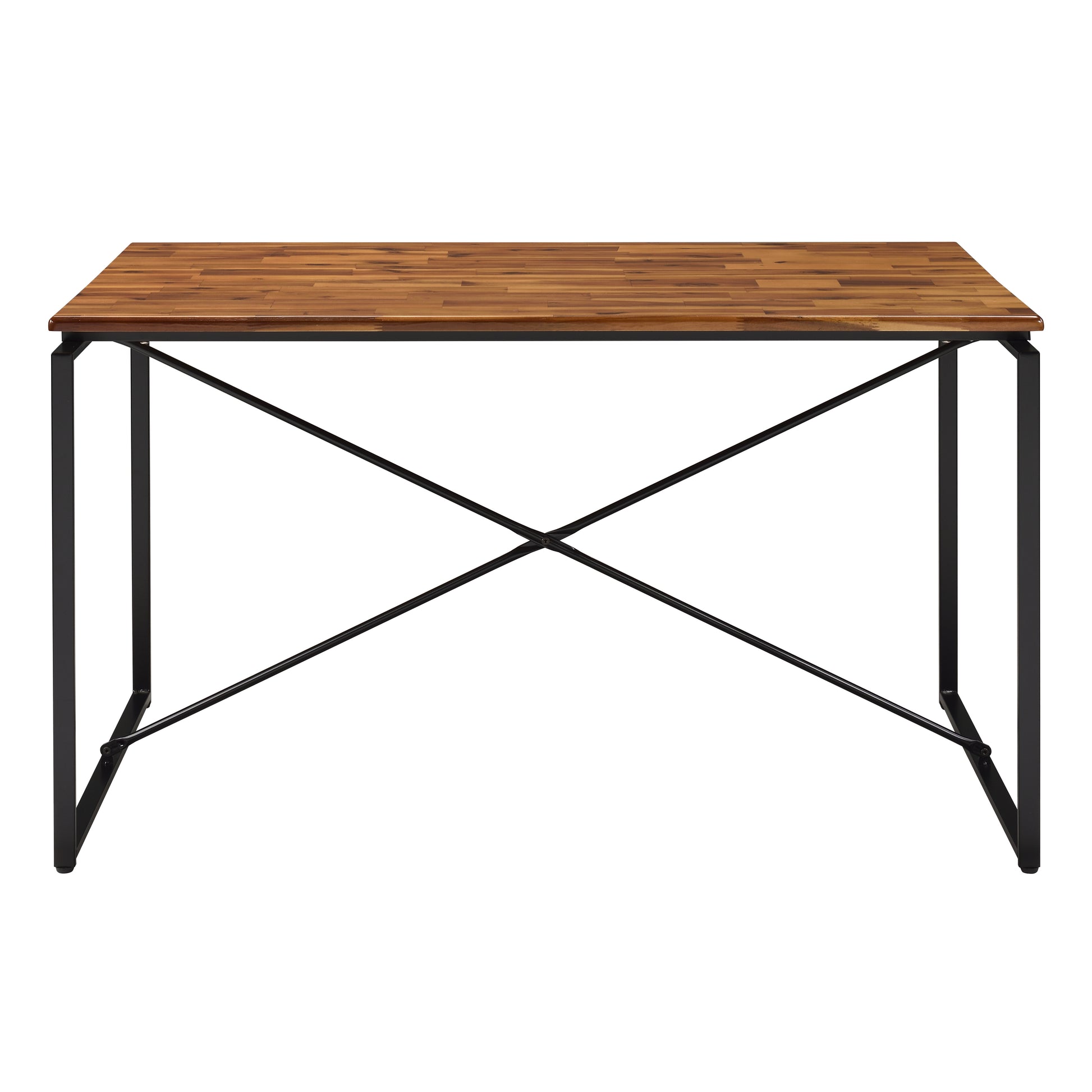 Oak And Black Dining Table With Metal Sled Base Oak Seats 4 Dining Room Industrial Rectangular Wood Metal Sled