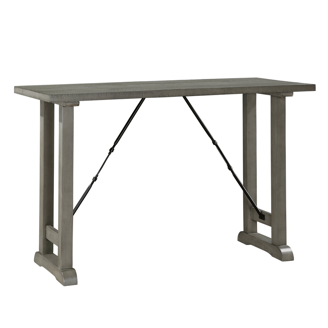 Light Gray Finish Counter Height Table Industrial Design Kitchen Dining Furniture 1Pc Light Gray Seats 4 Dining Room Kitchen & Dining Tables Rectangular Wood