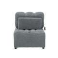 40.20 Inches Long, Teddy Sofa Fabric,A Convertible Sofa Cum Bed, For Apartment Office Living Room Gray Gray Teddy 1 Seat