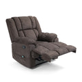 Massage Recliner Brown Fabric