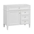 36'' Bathroom Vanity Without Top Sink, Modern Bathroom Storage Cabinet With 2 Drawers And A Tip Out Drawer, Solid Wood Frame Not Include Basin Sink White Bathroom Solid Wood Mdf