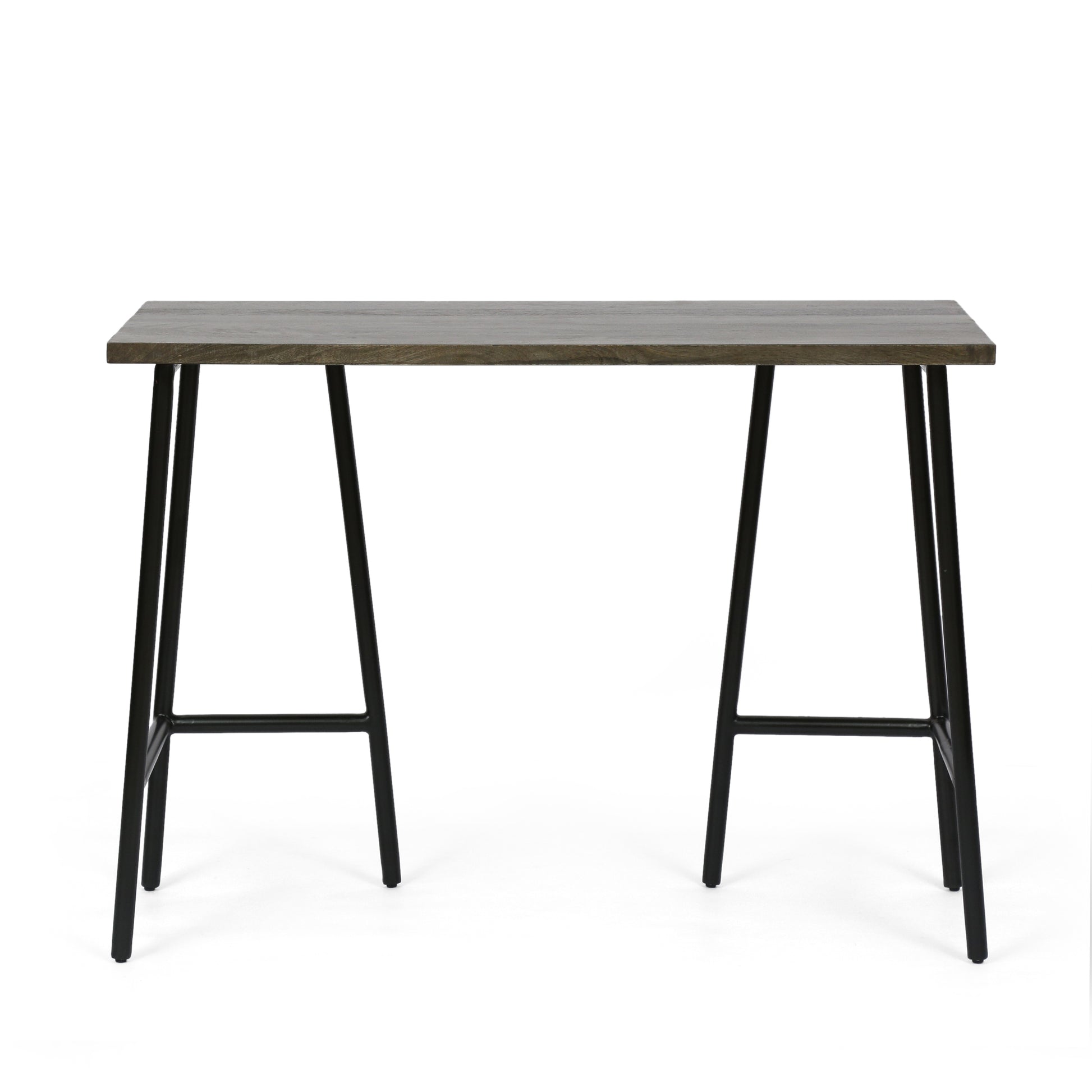 Console Table Brown Metal & Wood