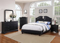 Queen Bed In Black Queen Black Light Brown Panel Faux Leather Faux Leather