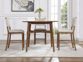 Oslo 5 Piece Dining Set Counter Table And 4 Chairs Light Brown Light Brown Wood