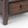 Rustic Wooden End Table Warm And Elegant Design Storage Space, Durable Construction Cherry Solid Wood Mdf