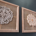 Lamsting Decorative Wall Panels 2Pc Set Natural Rattan