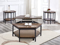 Ultimo Hexagon Lift Top Cocktail Table Brown Brown Iron