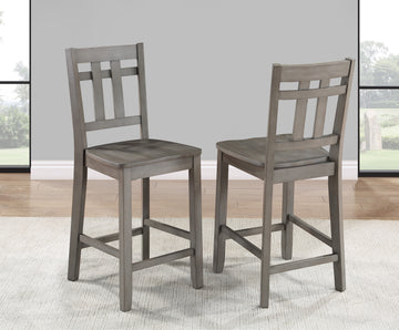 Toscana Counter Chair Set Of 2 Dark Gray Dark Gray Wood