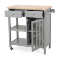 Kitchen Cart Grey Wood