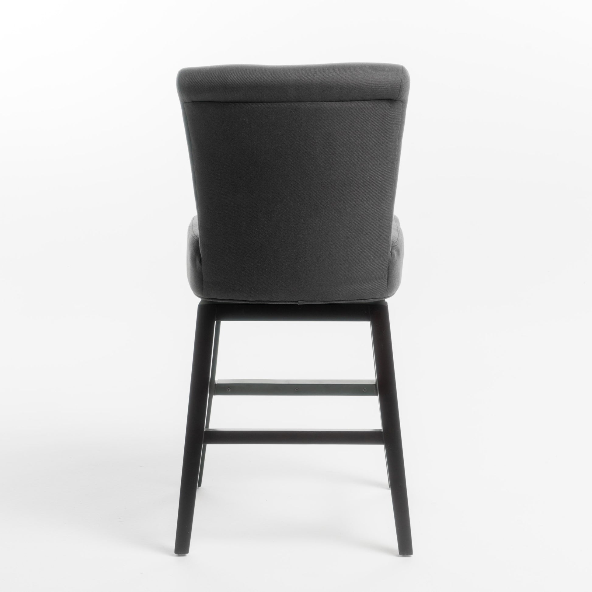 Swivel Counter Stool Charcoal Grey Fabric