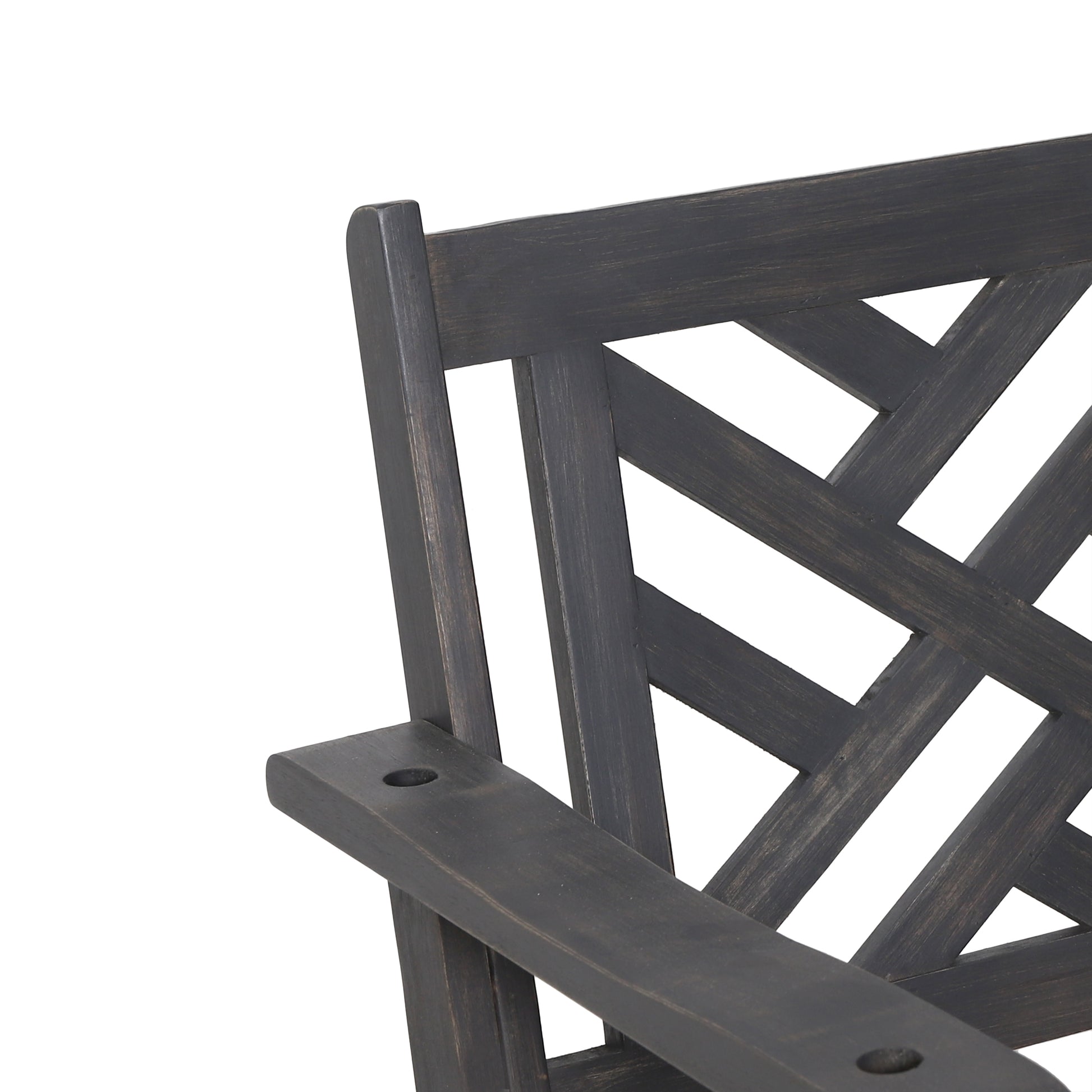 Alejandro Porch Swing Dark Grey Wood Metal