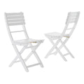 Positano Foldable Chair White Acacia Wood