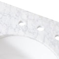 61'' Cararra White Marble Vanity Top&Ceramic Sink White Marble Marble