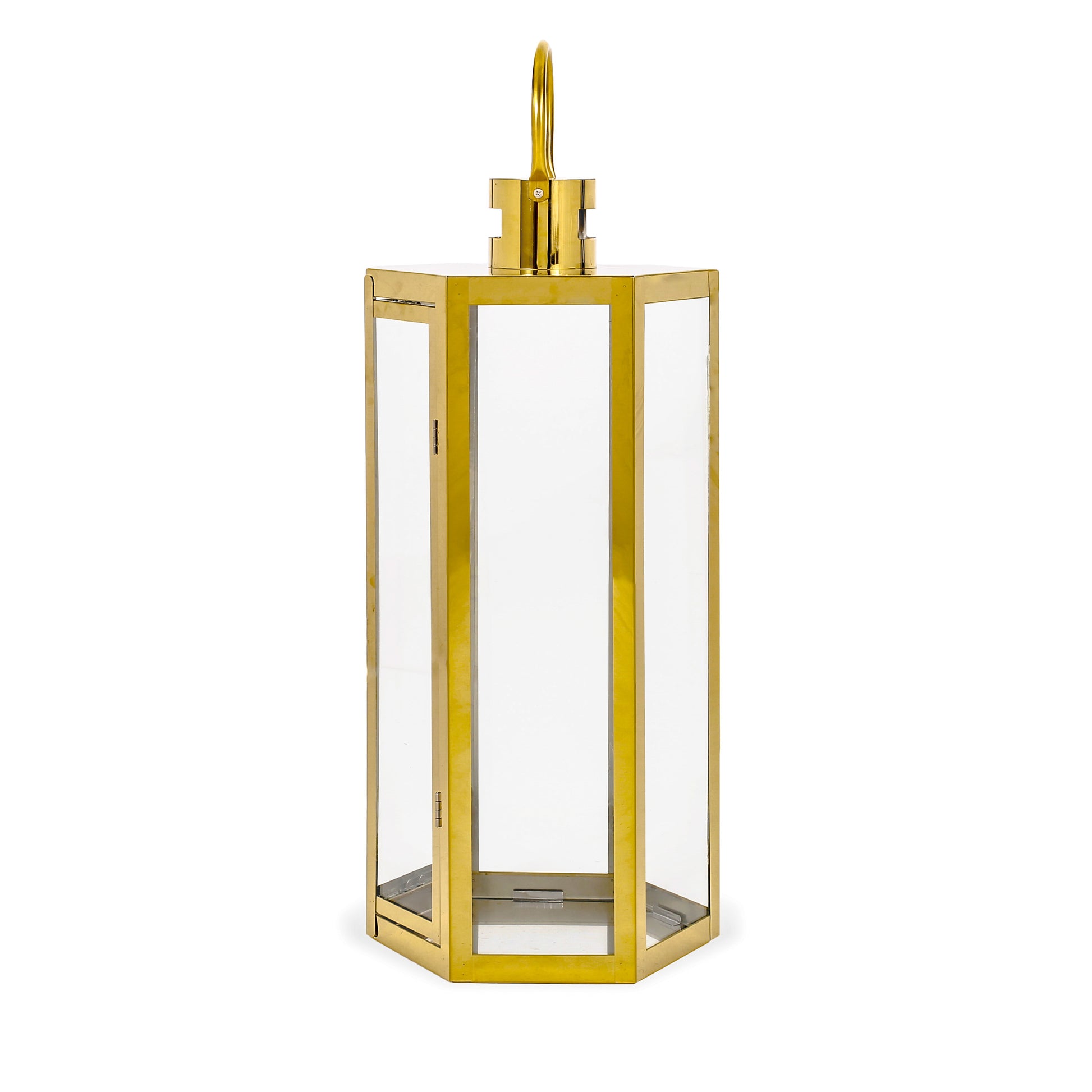 Frank 23"H Stainless Steel Lantern Gold Stainless Steel