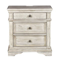 Highland Park Nightstand With Usb Cathedral White White Wood