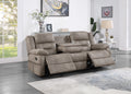 Abilene Manual Sofa Tan Tan Wood 3 Seat