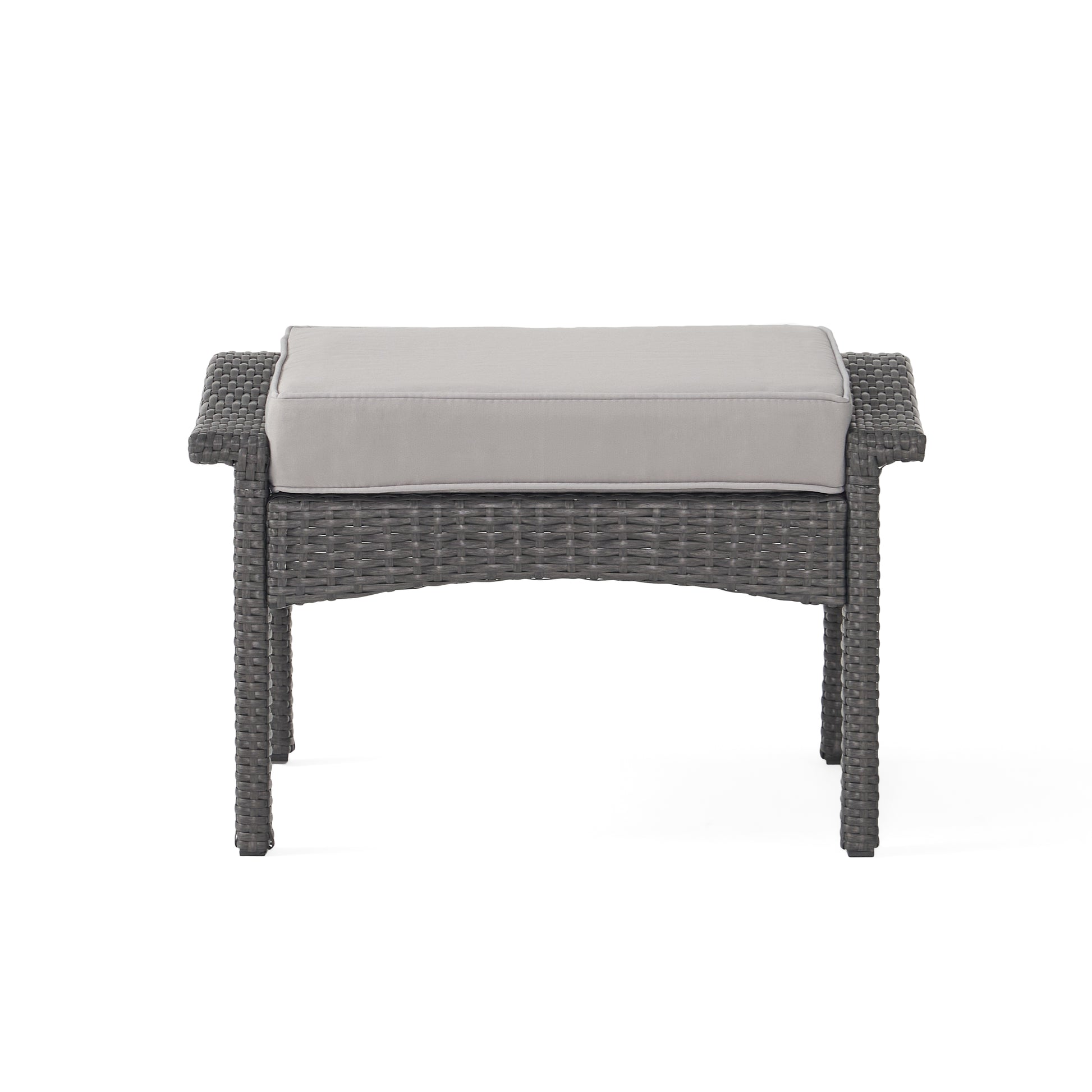 Honolulu Chat Set S 5 Grey Silver Pe Rattan Iron Waterproof Fabric