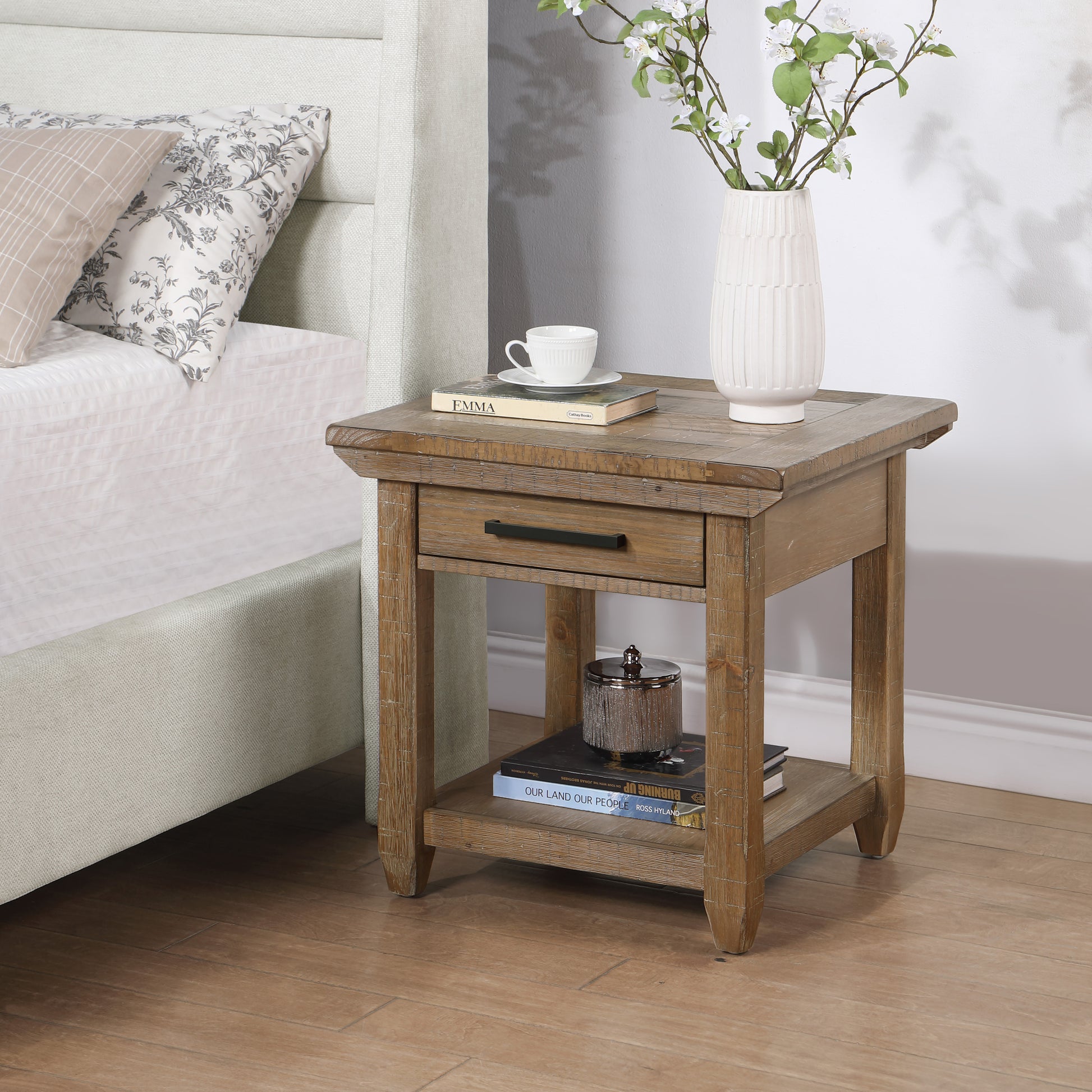 Riverdale End Table Brown Brown Wood