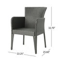 Anaya Kd Pe Dining Chair,Set Of 2 Grey Iron