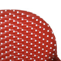 Barstool Red Plaid Wicker