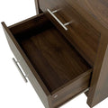 Bologna Bedroom 2 Drawer Nightstand Walnut Mdf