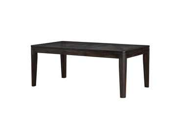 Ally Dining Table Antique Charcoal Dark Brown Wood