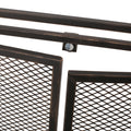 Fireplace Screen Black Gold Iron