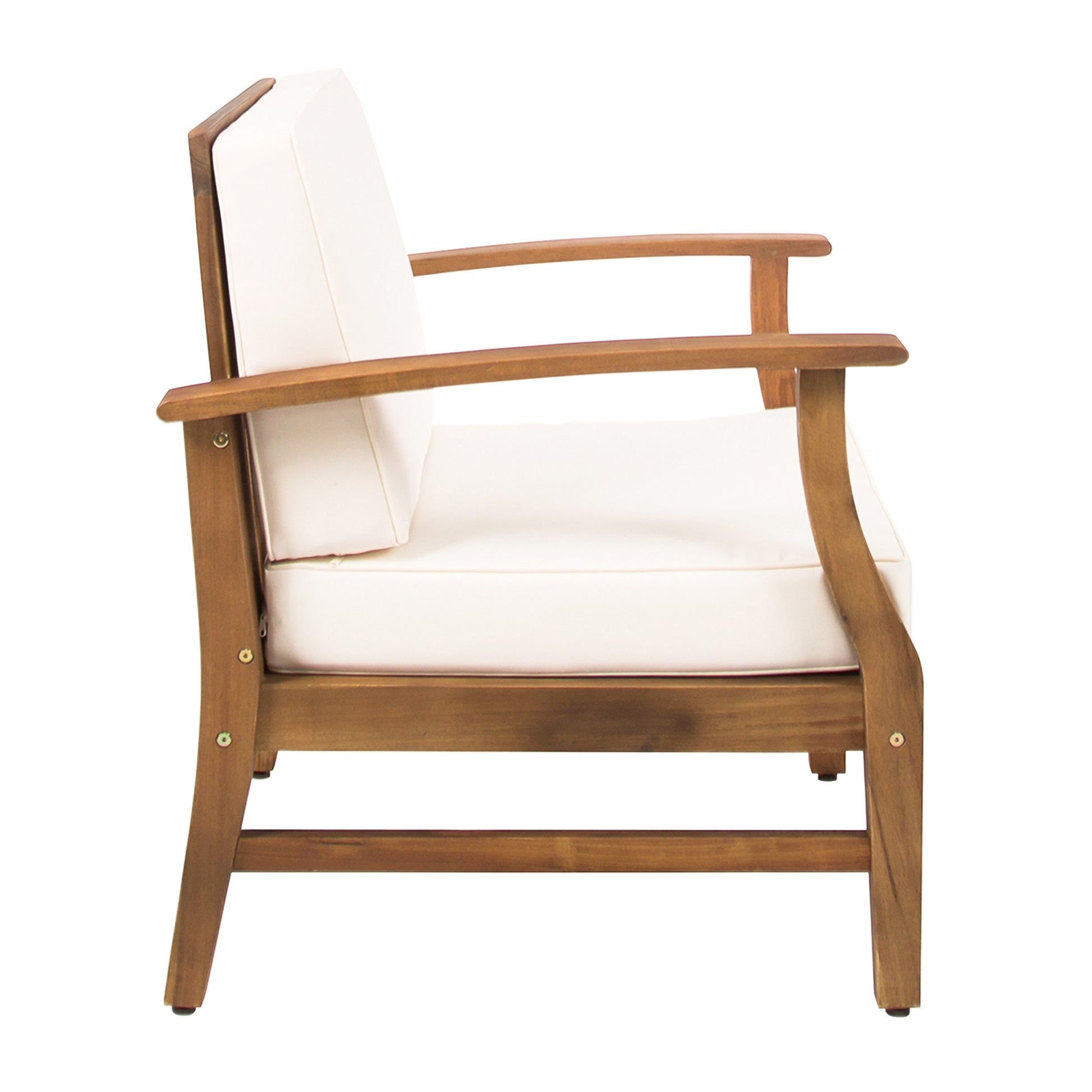 Perla Club Chair Cream Acacia Wood