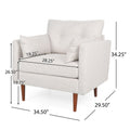 Club Chair Beige Fabric