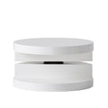 Modernesque Rotating Coffee Table 3 White Mdf