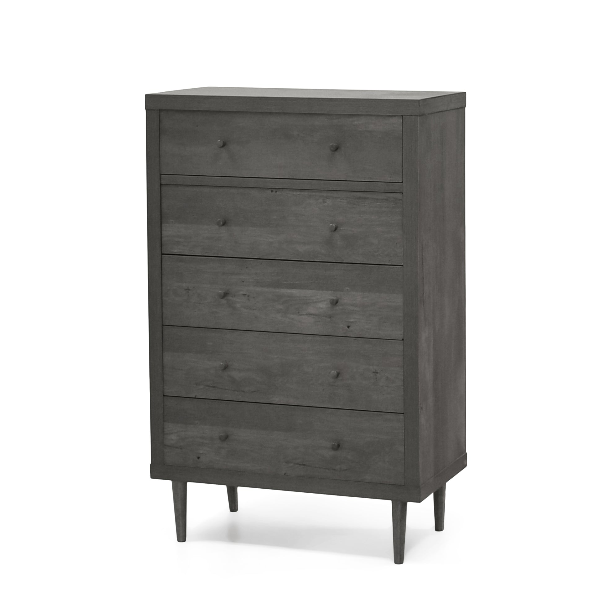 Nordic 5 Drawer Chest Grey Mdf